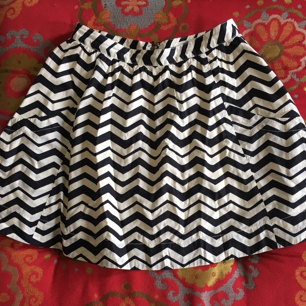 Fossil Navy Chevron Skirt