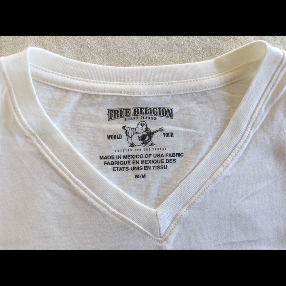 True Religion White V Neck Tee T-Shirt NO OFFERS - Picture 4 of 6