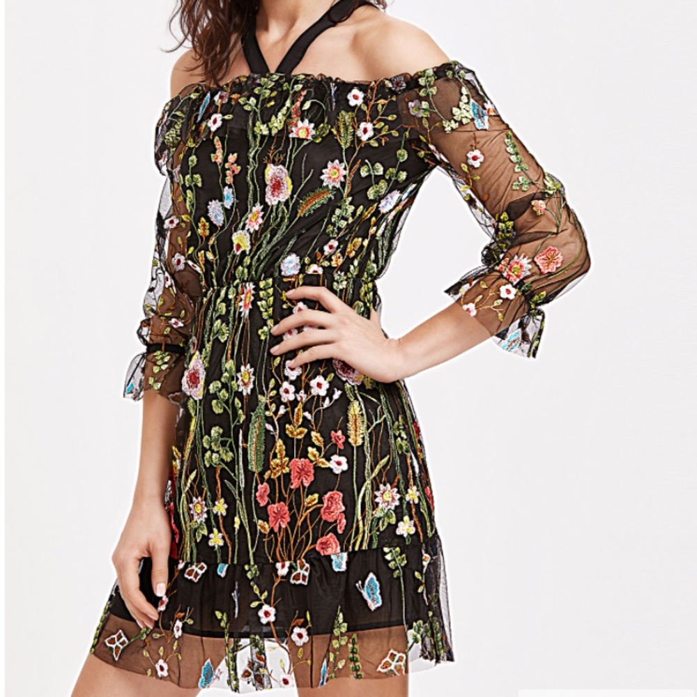 SALE ✨NWT Black Embroidery Dress