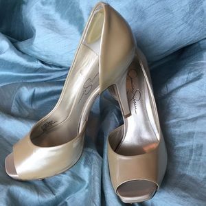 Jessica Simpson Peep Toe Platforms.