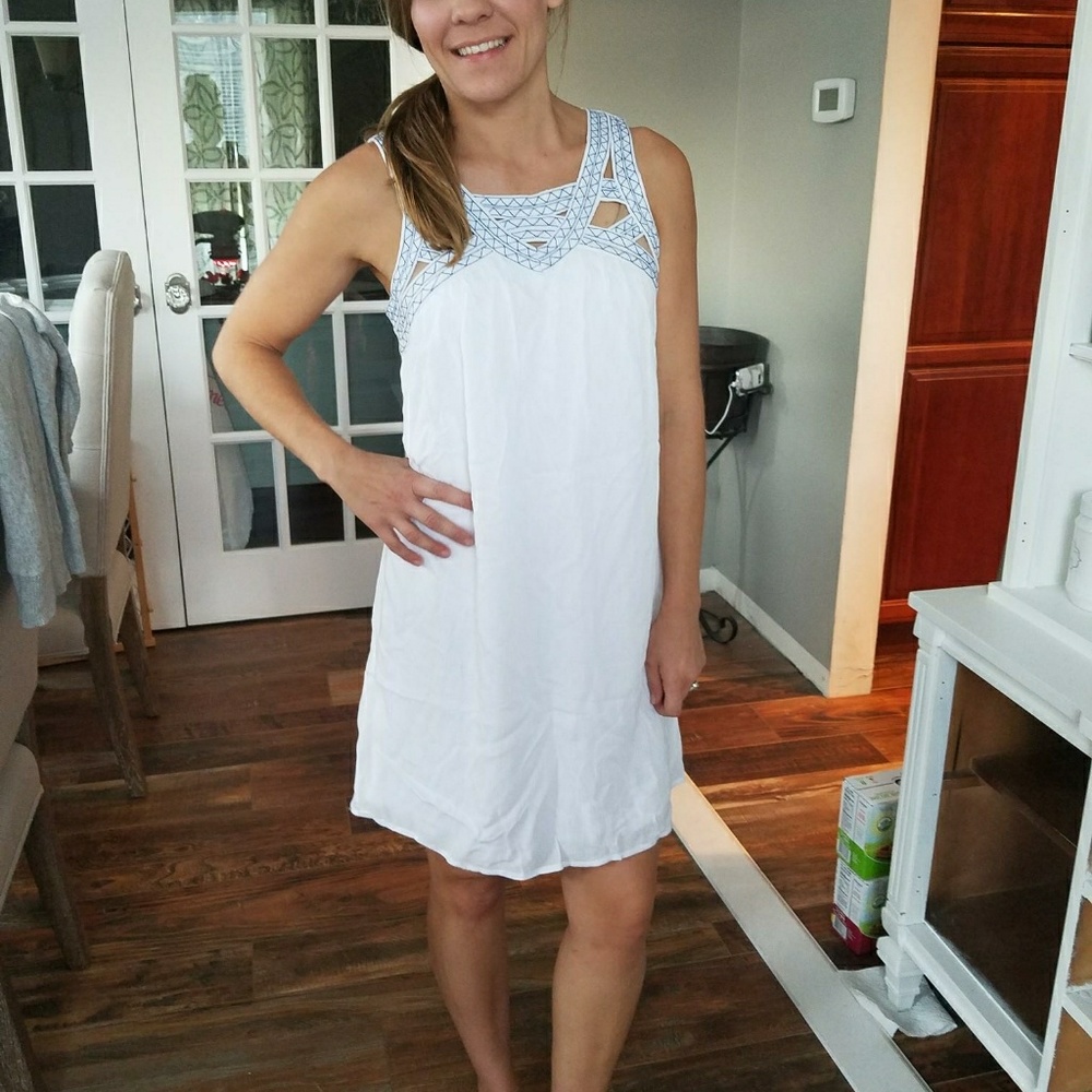 Maurices White Gauze Shift Dress