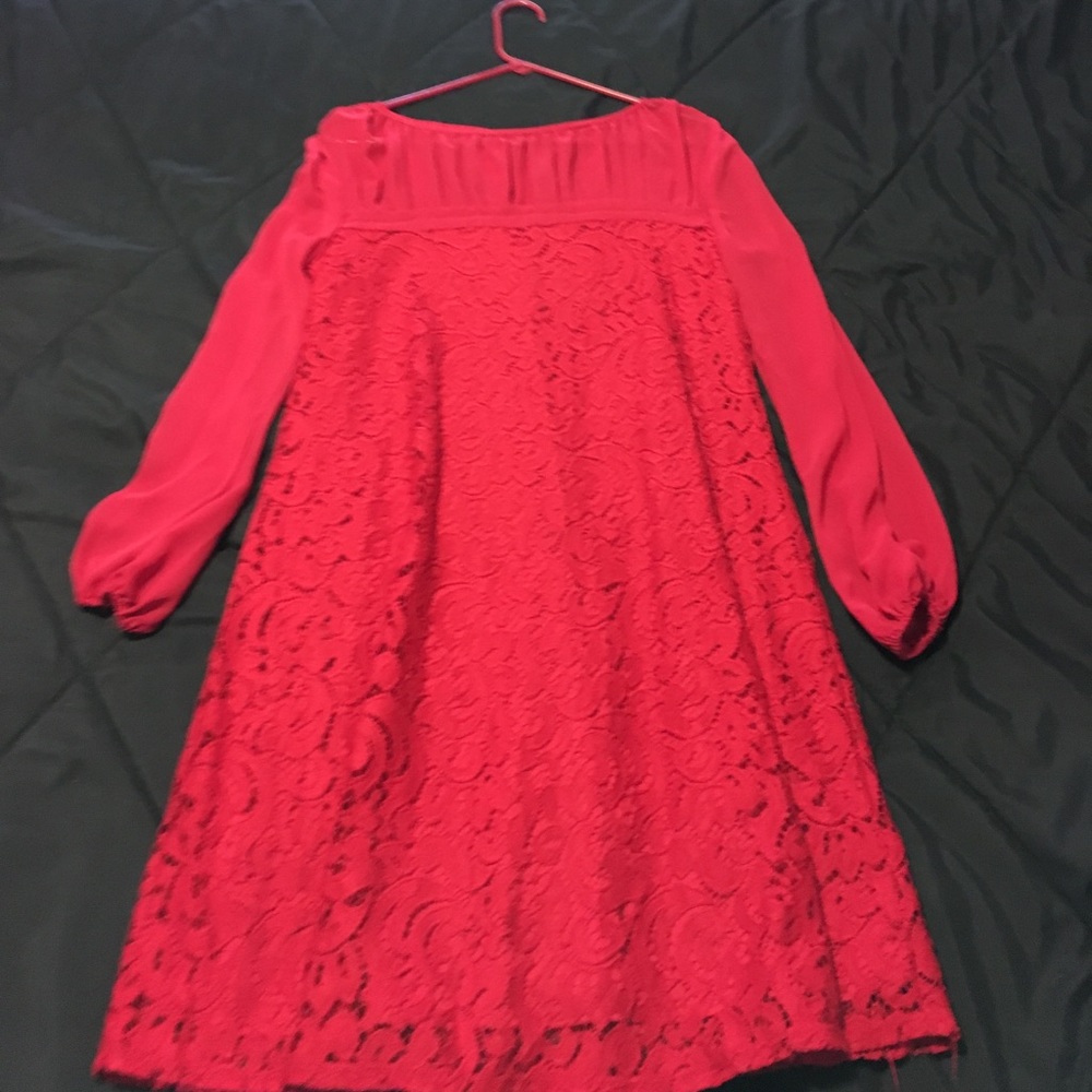 Deep red dress!