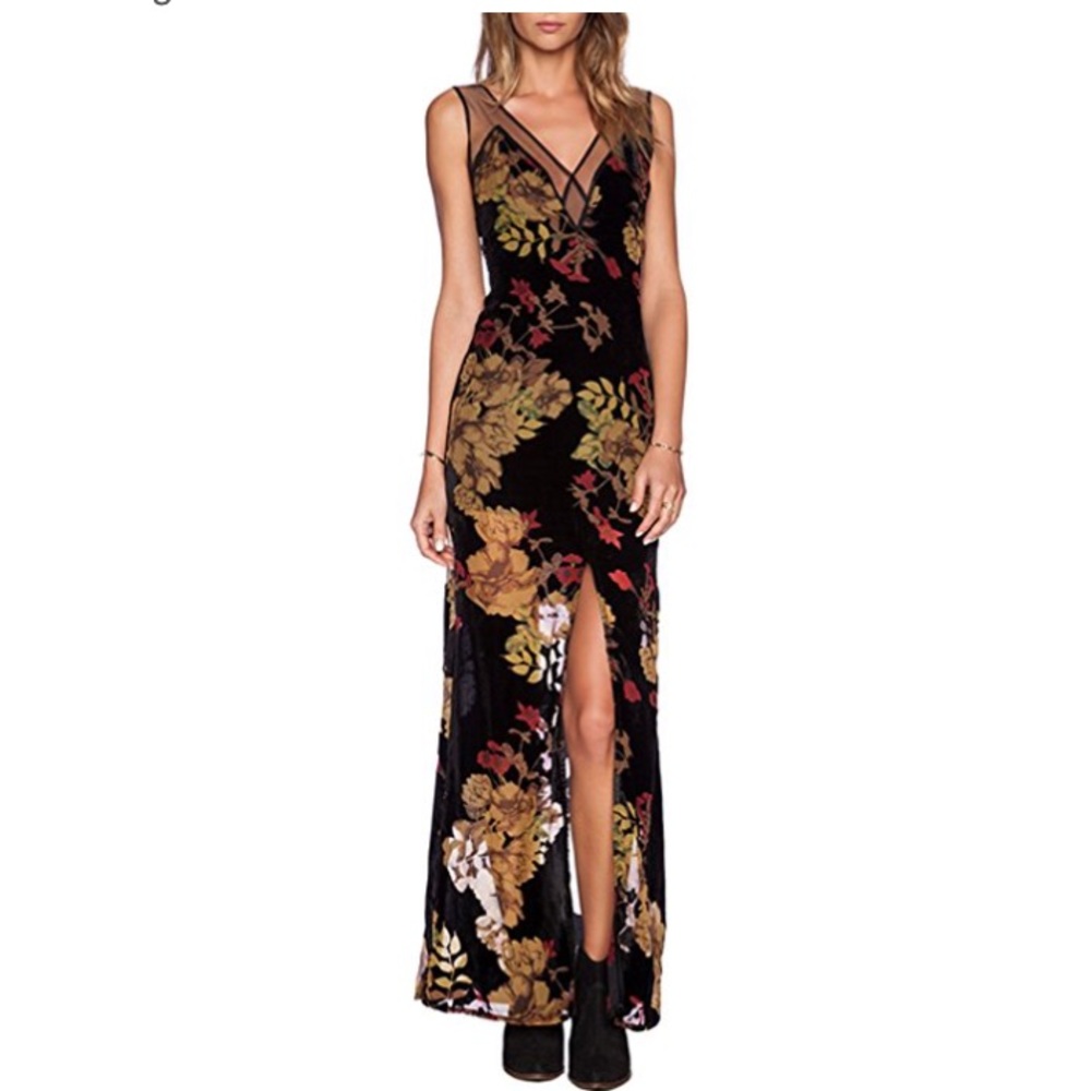 NEW Chiffon Floral Print Maxi Dress