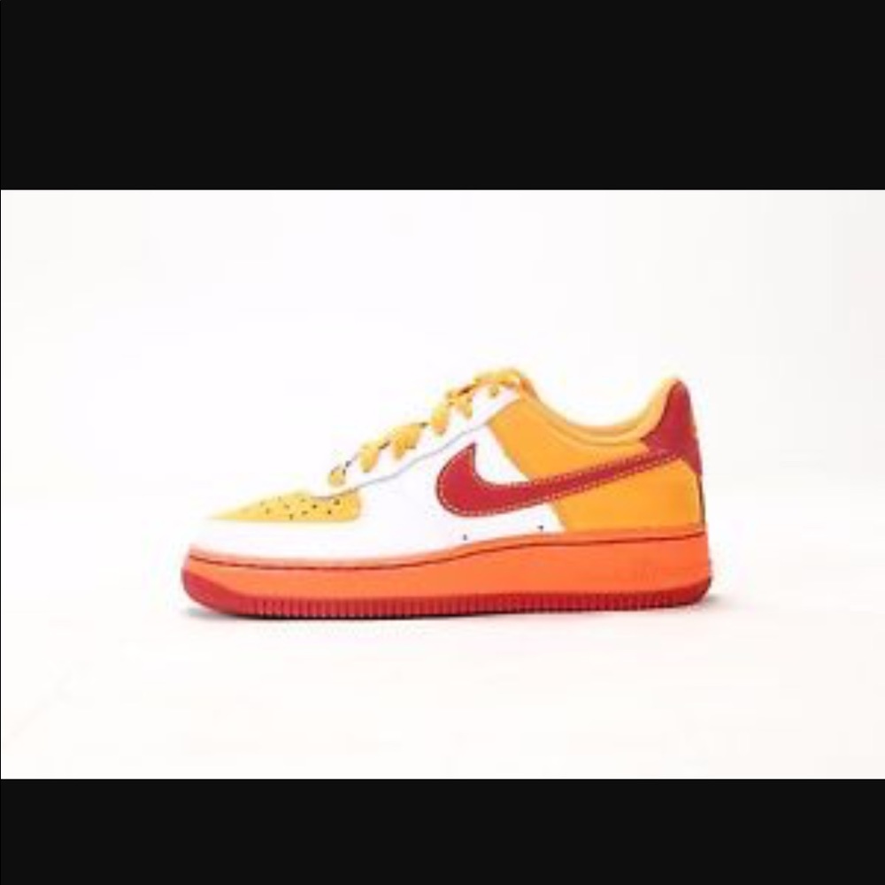 Orange and red Nike Air Force one size 5.5