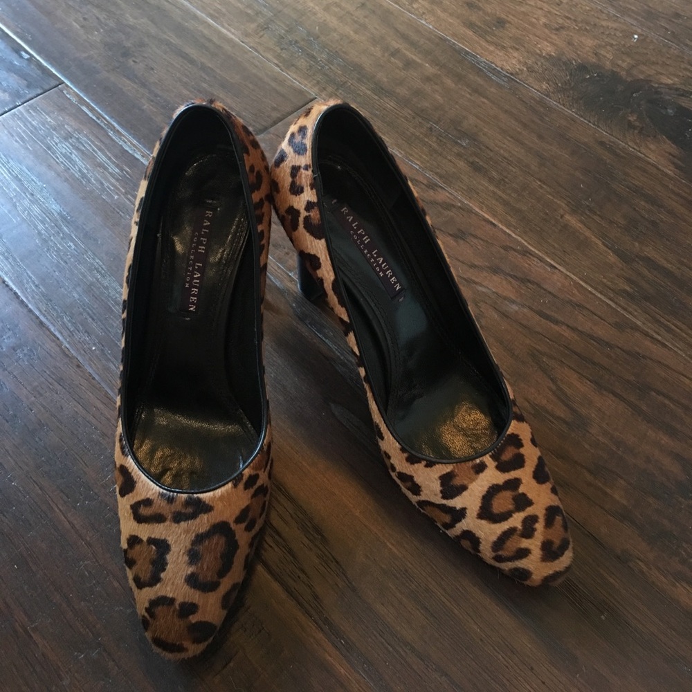 Ralph Lauren leopard heels