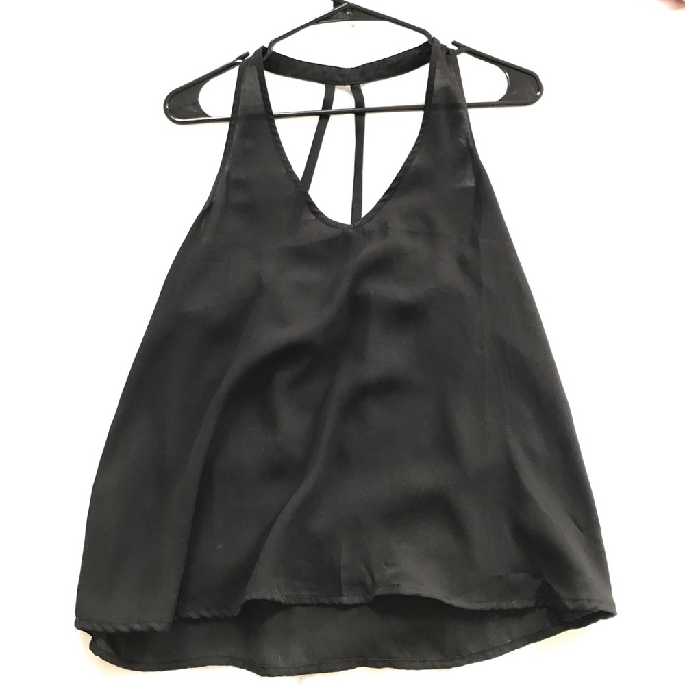 Black gauzy tank