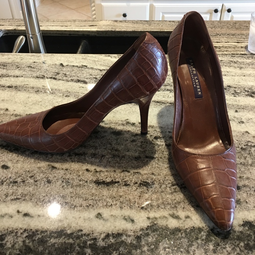 Ralph Lauren croc pumps