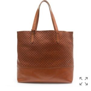 J. Crew Downing Tote in Perforated Leather