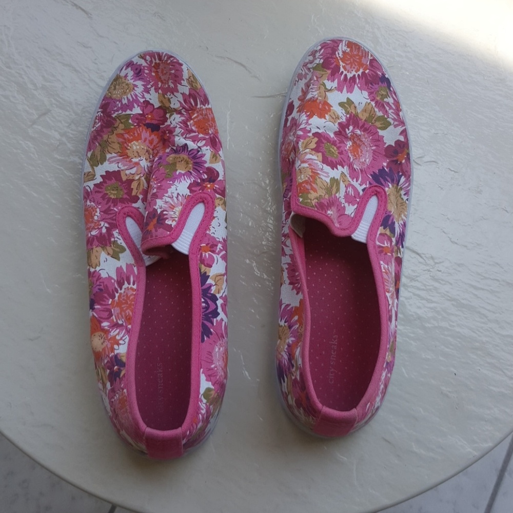 Pink floral  sneakers