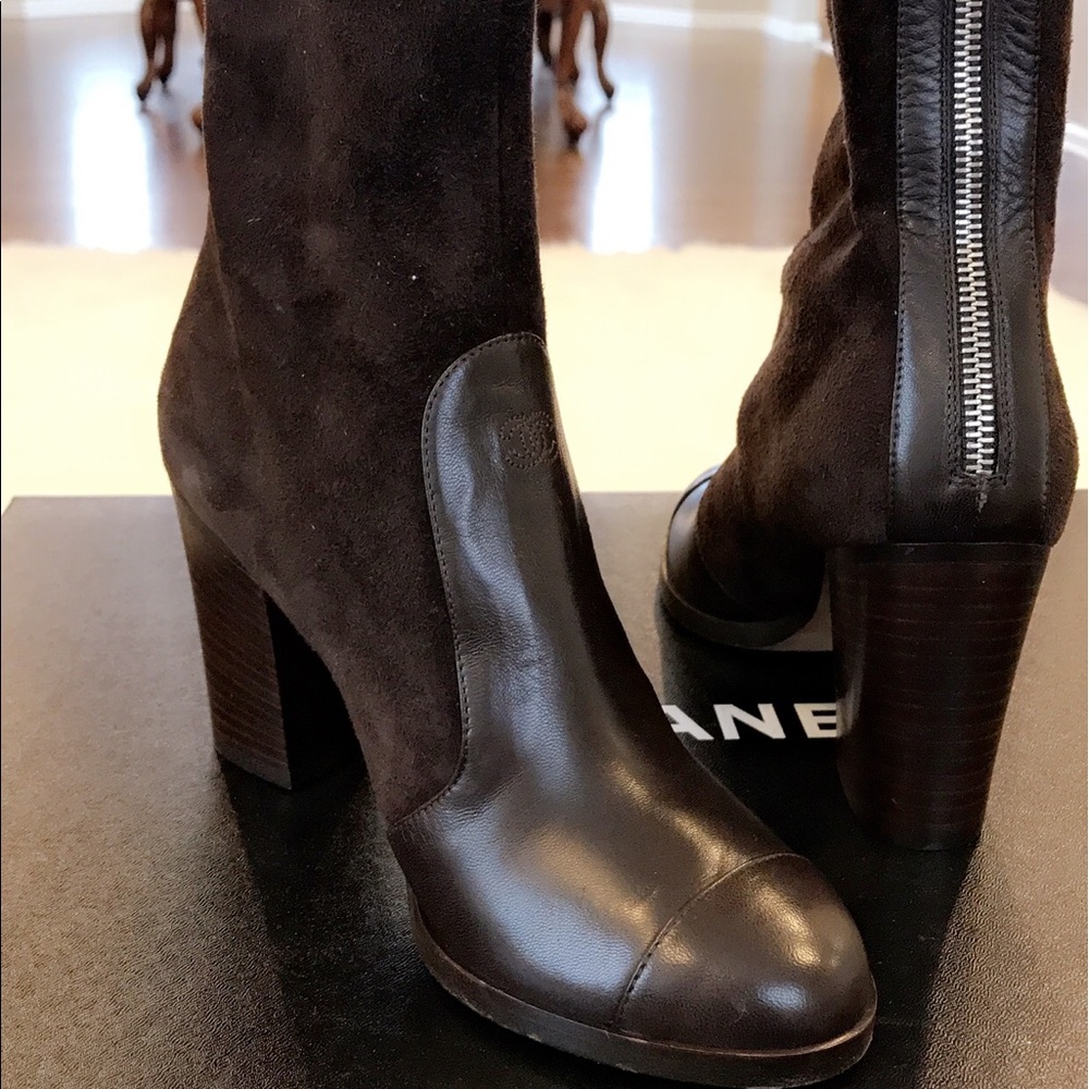 Authentic Chanel mid calf boots. Size 35.5 $725.00