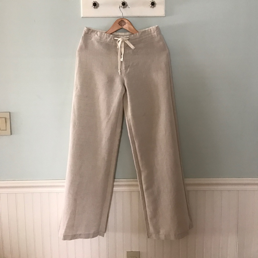DKNY Linen wide leg trouser