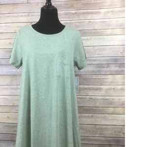 Lularoe Solid Lt Green Sage Spring Carly cot/poly