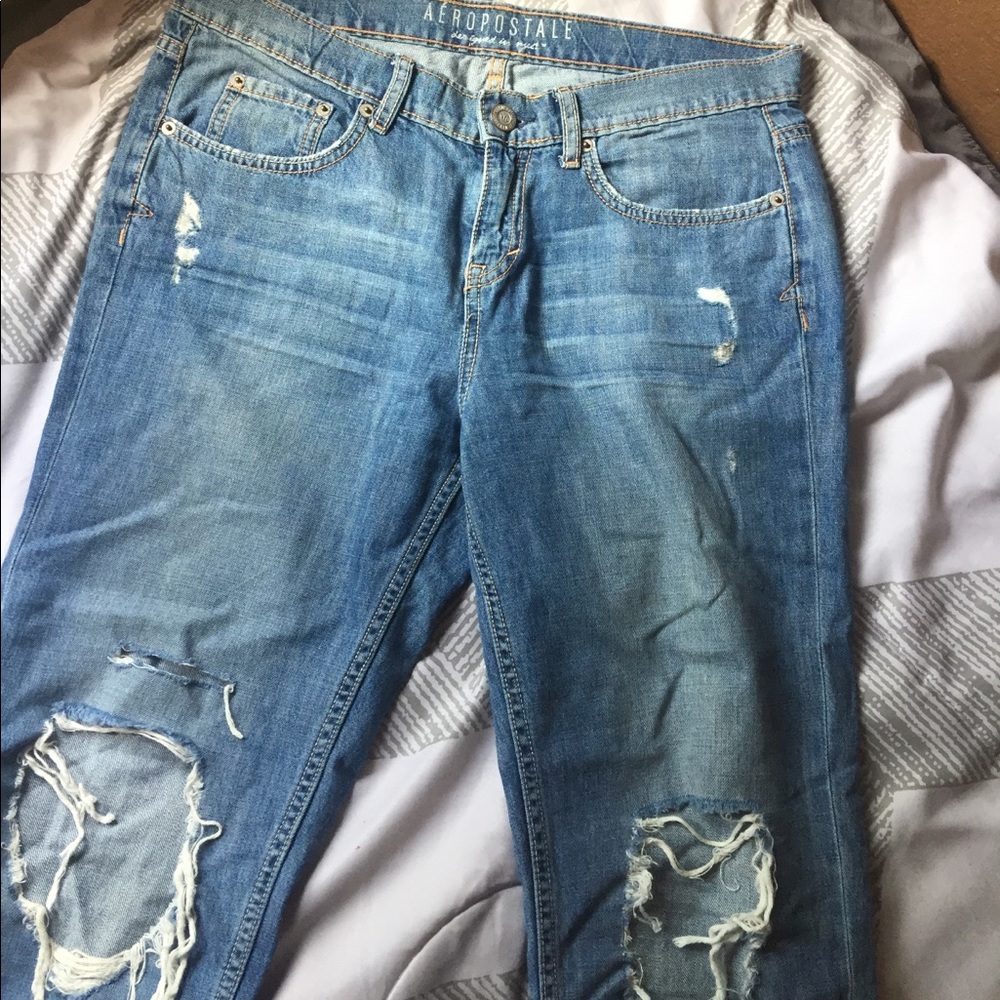 Aeropostale Distressed Boyfriend Jeans