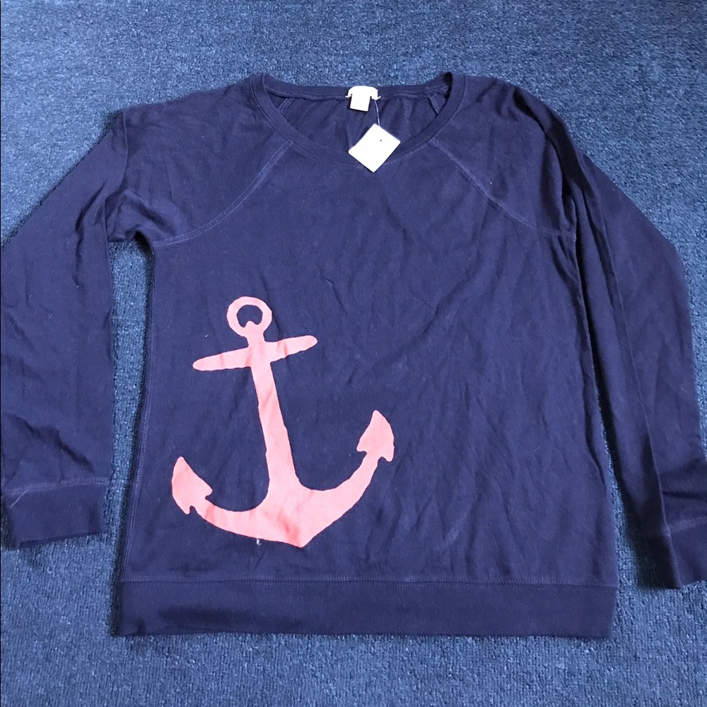 JCrew Anchor Long Sleeve T shirt