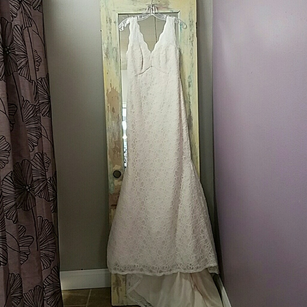 All lace wedding gown