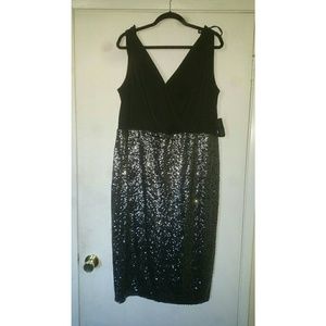 Black/gun metal sequin dress