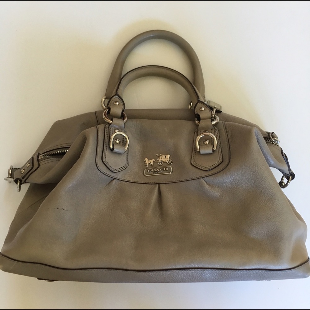Grey Coach Shoulder Bag