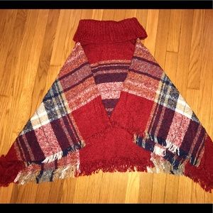 Limited Brand XS/S Plaid Poncho