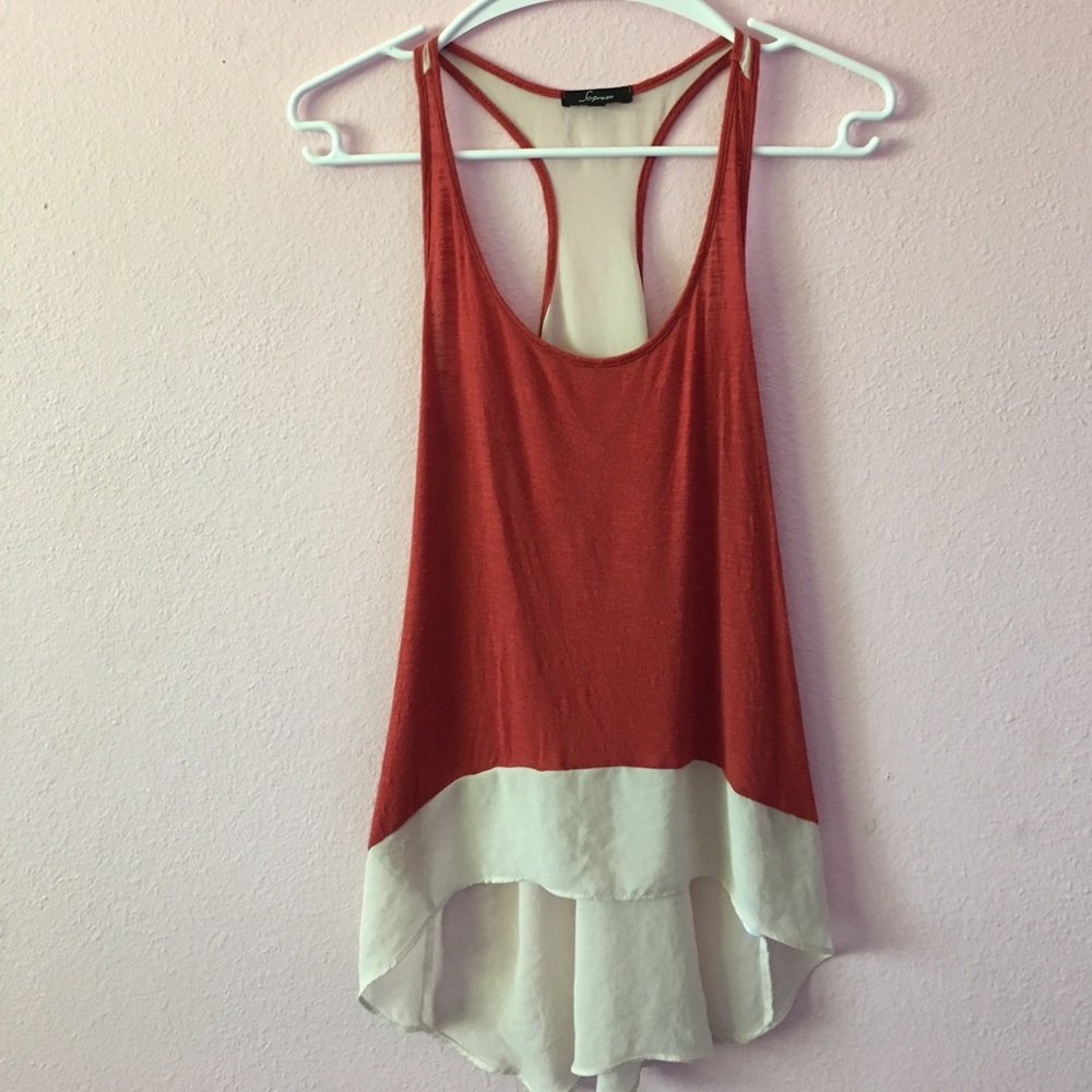 Sheer racer Back tank top