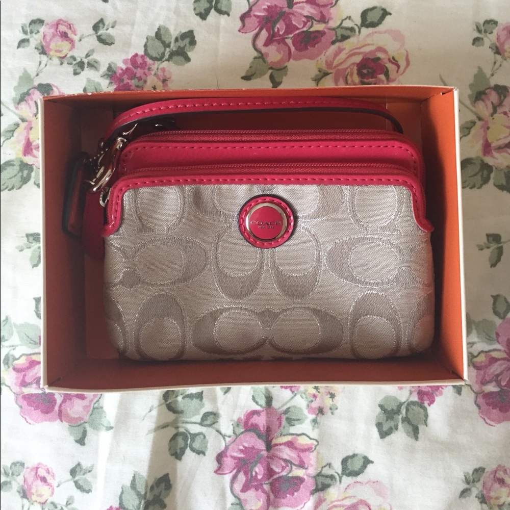 AUTHENTIC Magenta Coach Wristlet