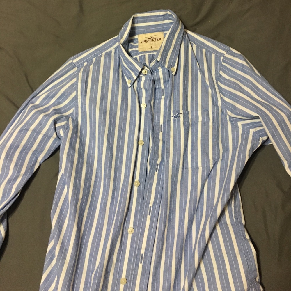 Hollister striped button down