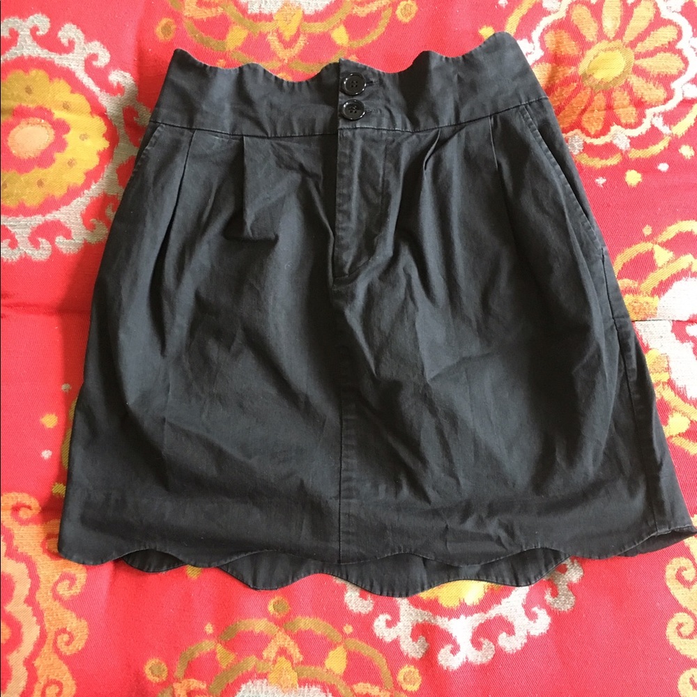 Kimchi Blue High Waisted Black Mini Skirt