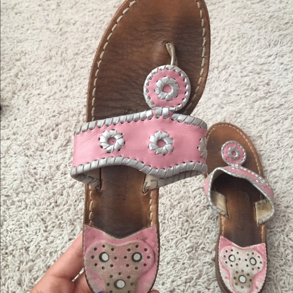Jack Rogers sandal pink & silver, very gently used - Picture 2 of 4