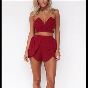 Burgundy 2 piece co-ord