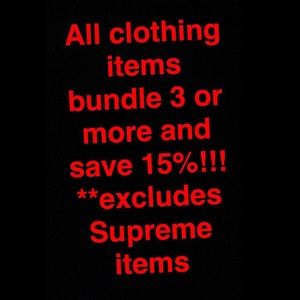 All Clothing items must go!