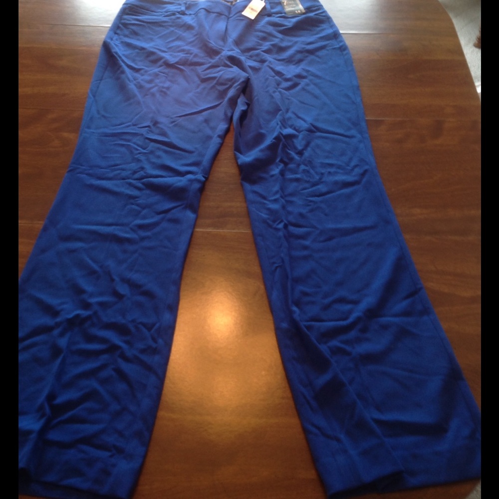 NWT NY&CO blue dress pant 7th ave line Size 14tall