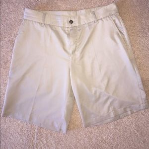 Men's Adidas Clima Lite khaki golf shorts