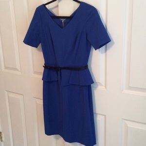 Tahari belted peplum dress