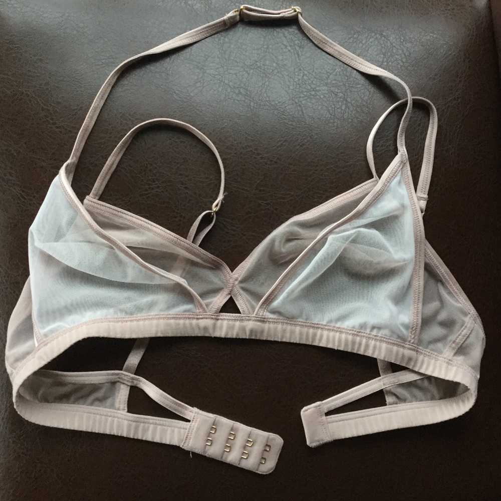 VICTORIA'S SECRET nude/mesh bralette
