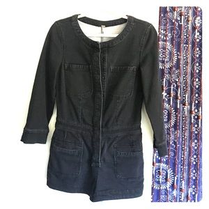 Black Denim Romper
