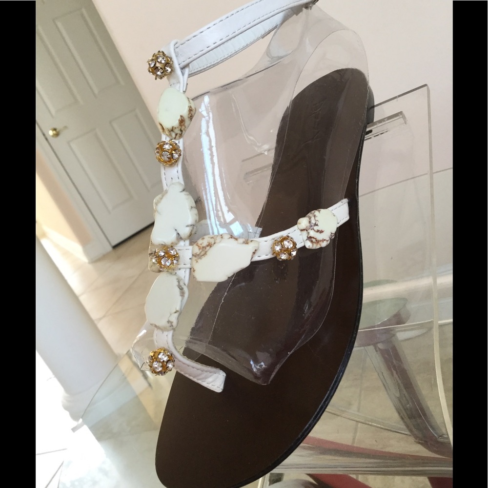 Dizzy White Sandals - image 3