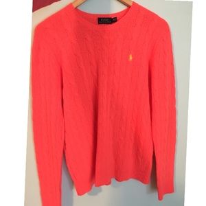 Ralph Lauren bright coral sweater