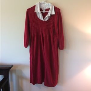 Motherhood Maternity red sweater dress