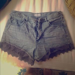 Free people jean short - grey - size 28