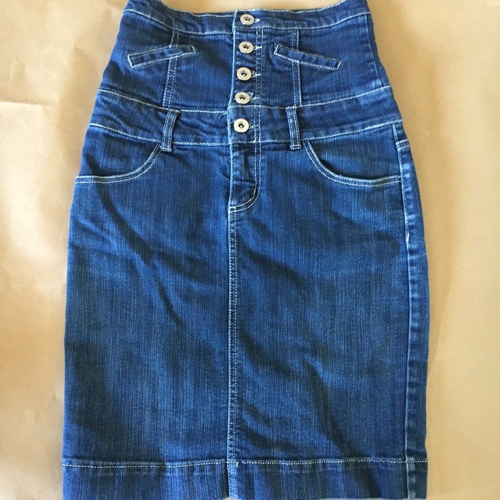 High Waisted Jean Skirts