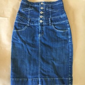 High Waisted Jean Skirts