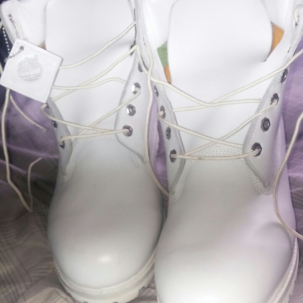 Custom White Timberland Boots