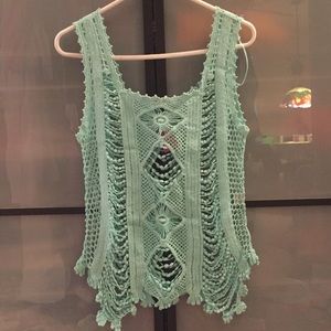 New hobo top or cover up in turquoise