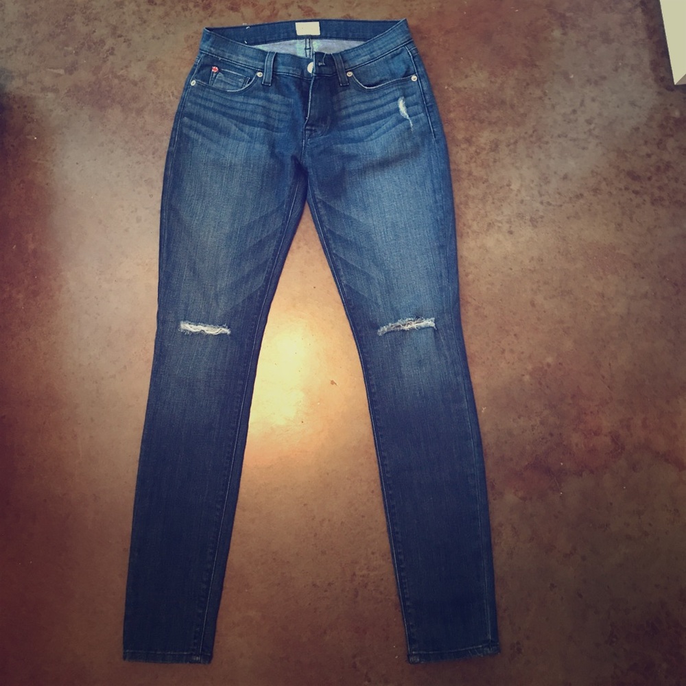 Hudson Krista Super Skinny jeans, rips on knees
