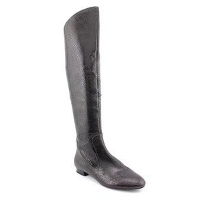 Via Spiga black snakeskin boot 7.5