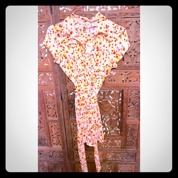 M.K.M polyester blouse: Small -Polkadots - Picture 2 of 3