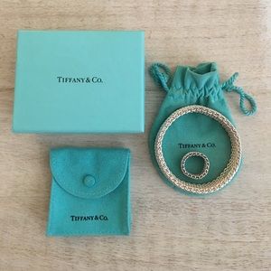 Tiffany Somerset mesh bracelet and matching ring