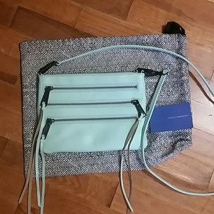 Mint 3-Zip Rocker Crossbody