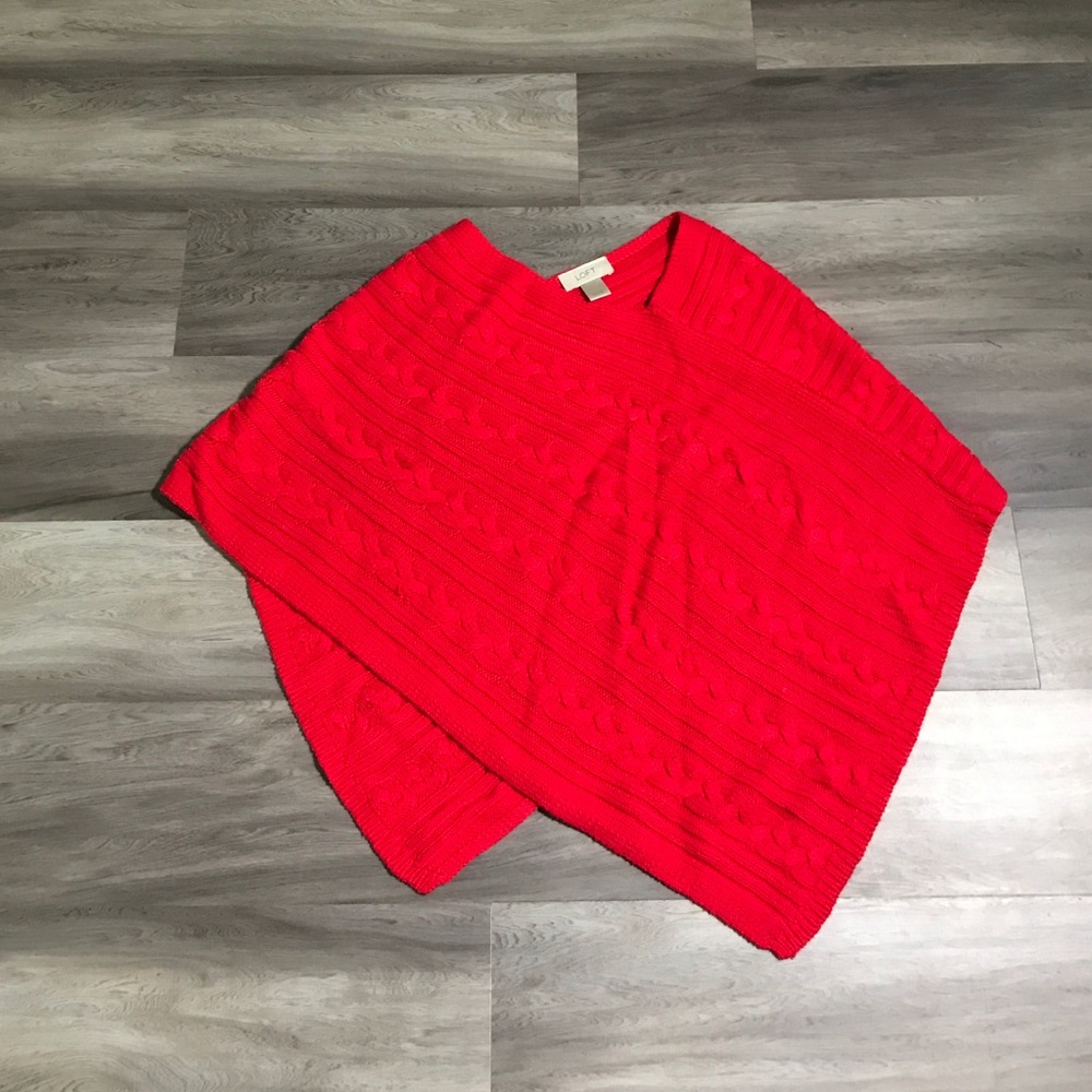 Red-Orange Loft Poncho