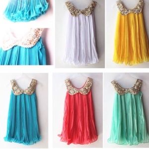 Gold Collard Dress
