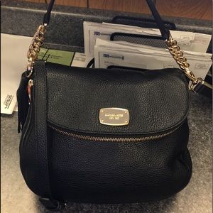 Michael Kors Black and Gold Crossbody